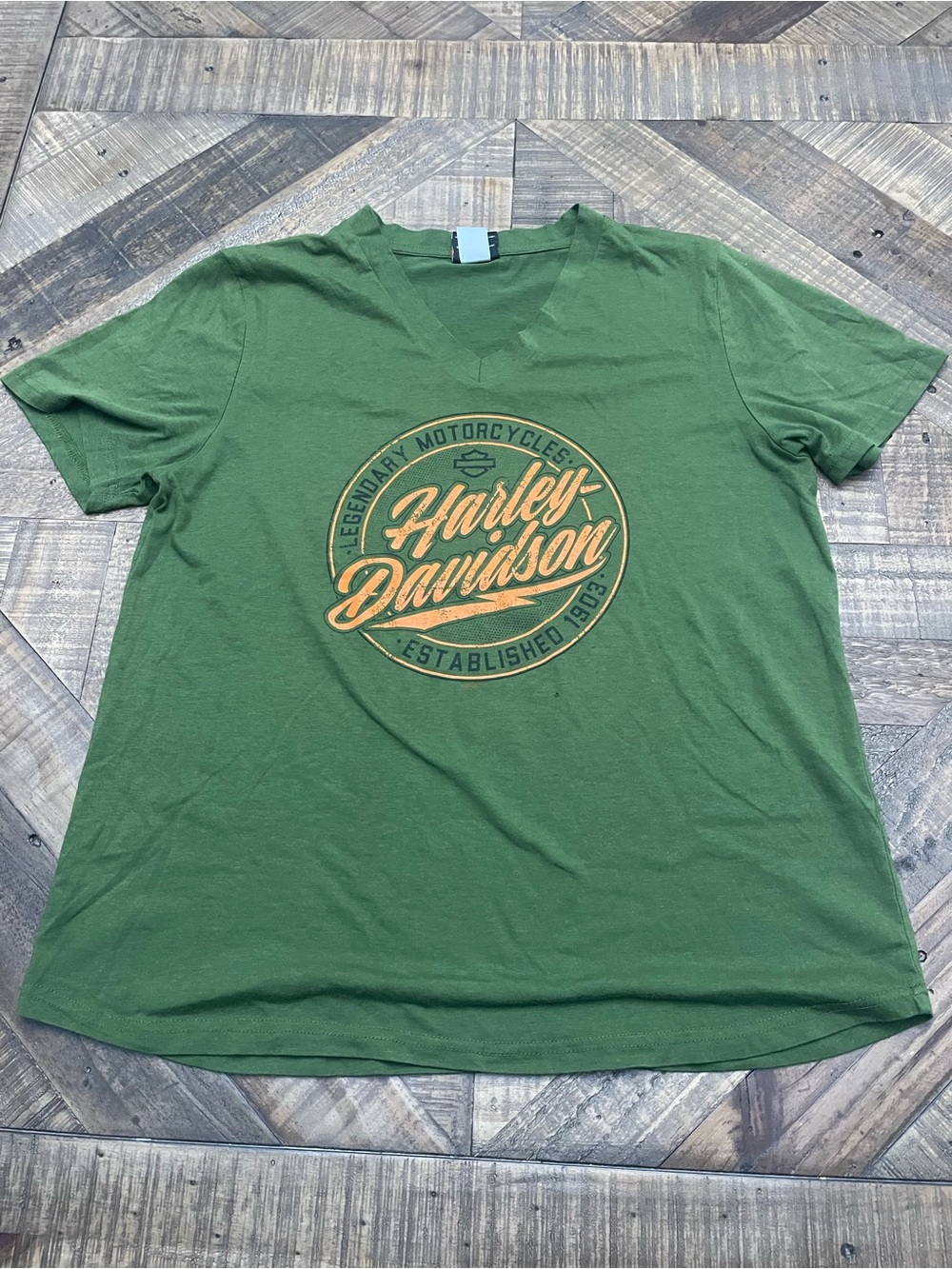 Harley-Davidson Women's Distressor V-Neck Graphic Tee - Peterson’s Harley